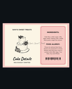 Legal Cottage Bakery Label