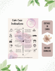 Cake Care Card